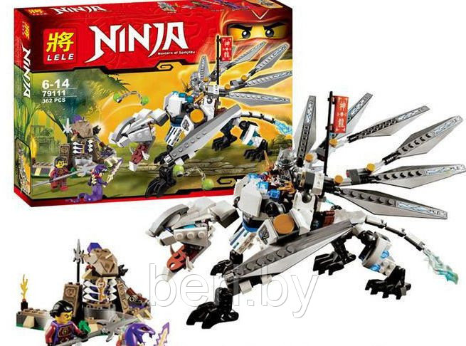 Конструктор Bela Ninja 10323 Титановый дракон 362 детали (аналог Lego Ninjago 70748) - фото 2 - id-p51095546
