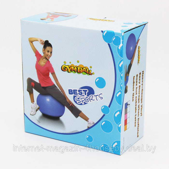 Мяч гимнастический для фитнеса (фитбол) 2 в1 Fitness&Massage ball 65 см (с насосом) - фото 6 - id-p8175938