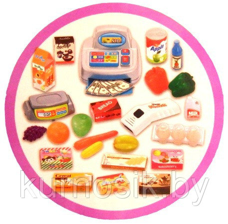 Детский игровой супермаркет 668-02 с корзинкой,касса,продукты,звук - фото 4 - id-p51108003
