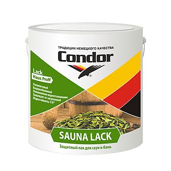 Акриловый лак для саун и бань Condor Sauna Lack 2,3 кг