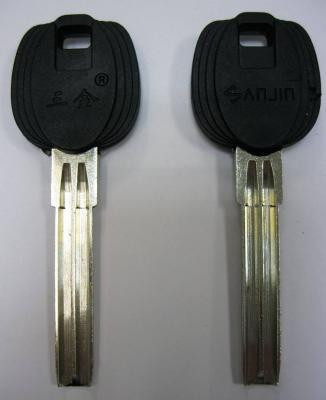 Заготовка для ключей SANJIN полукруг 2 паза широкий длинный упор (38*7,93*2,85мм)