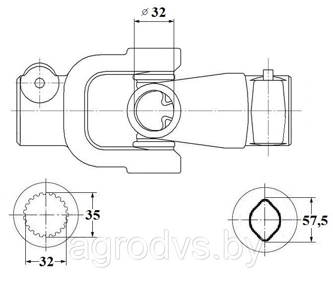 Шарнир 32.06L (D)