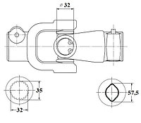 Шарнир 32.06L (D)