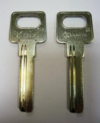 Заготовка для ключей KAIXI-1D_X 2 паза (9*34мм) 