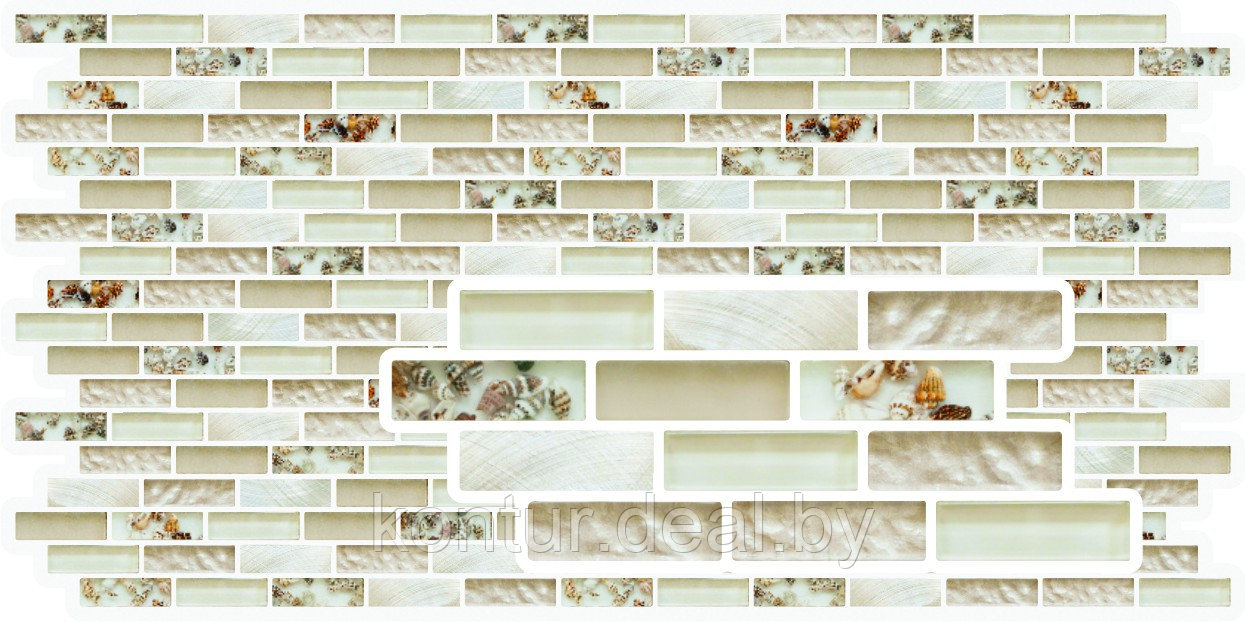 Декоративная панель ПВХ Мозаика "Астерия" - фото 1 - id-p5940269