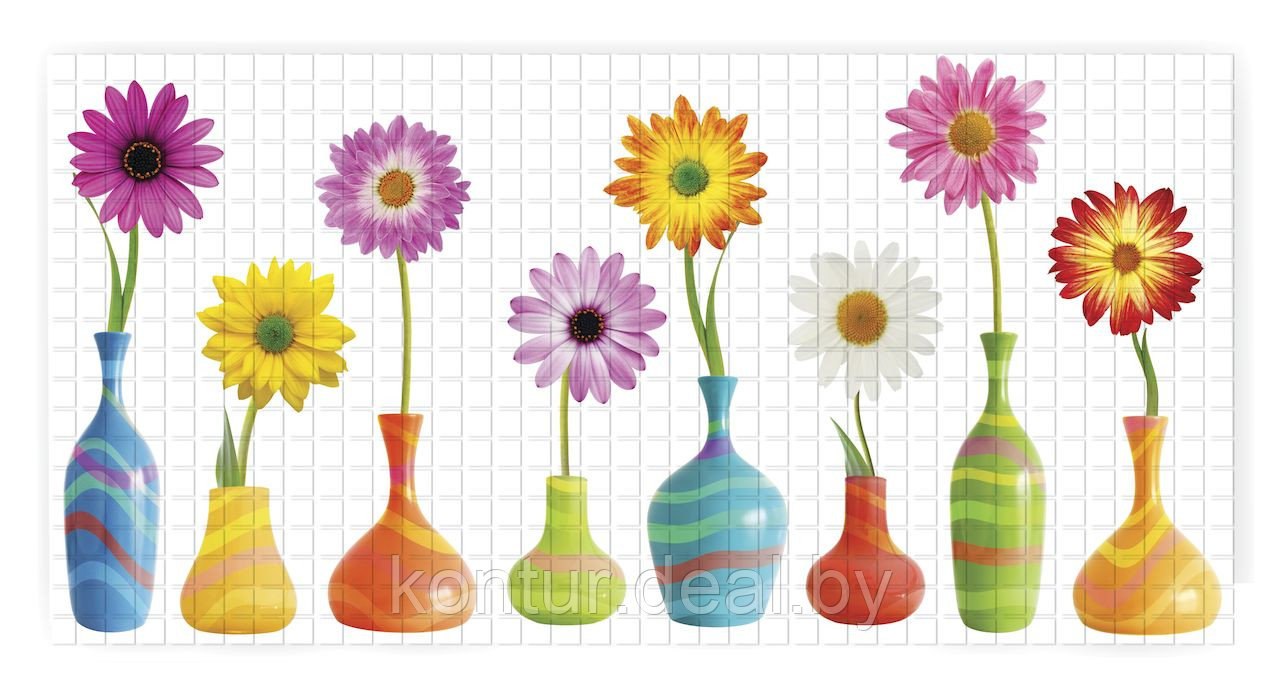 Декоративная панель ПВХ Мозаика "Цветы" - фото 1 - id-p10301111