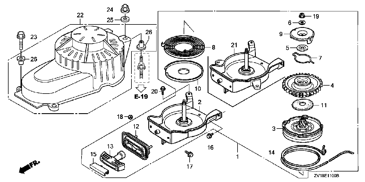 Направляющая стартера Honda BF4.5, 28443-ZV1-033 - фото 2 - id-p6728204