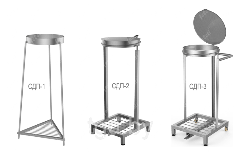 Стойки держатели для мусорных пакетов из нержавеющей стали педальные - фото 1 - id-p51151445