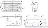 VILLEROY&BOCH АКРИЛОВАЯ ВАННА 170X75 OBERON UBQ170OBE2V01, фото 3