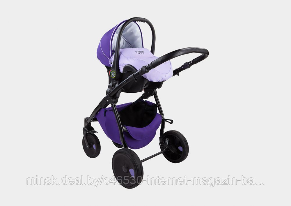 Детская коляска (3 в1) TUTIS Zippy New фиолетовый/ светло-фиолетовый. Бесплатная доставка. - фото 4 - id-p51161837