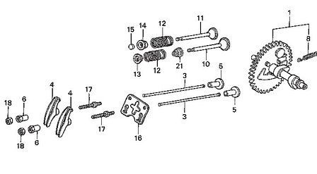 Поворотное устройство выпускного клапана Honda GX120..200, BF4.5, BF5 14781-ZE1-000, фото 2