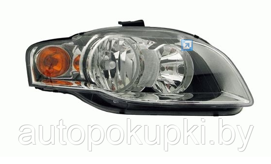 ПЕРЕДНЯЯ ФАРА (ПРАВАЯ) Audi A4 (8E) / Ауди А4 до 2006г с желтым поворотником