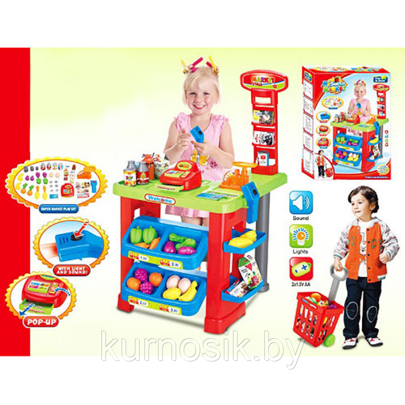 Детский супермаркет-магазин 661-80 с тележкой - фото 2 - id-p51263471