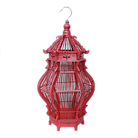 Клетка декоративная красная японский фонарь