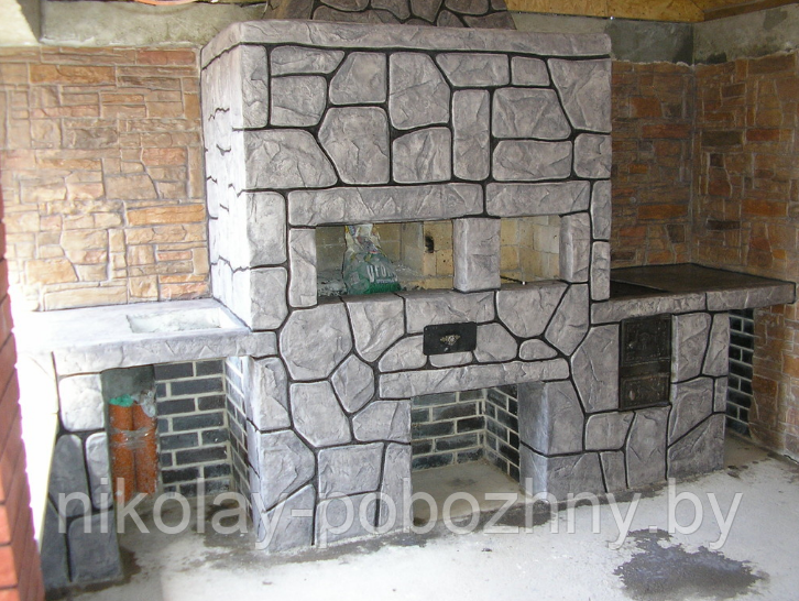 Декоративная отделка каминов под камень (цена с материалом и работой) - фото 4 - id-p51269165