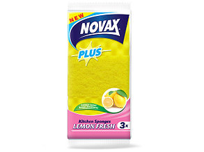 Губки кухонные ароматизированные 3шт NV Plus "NOVAX"