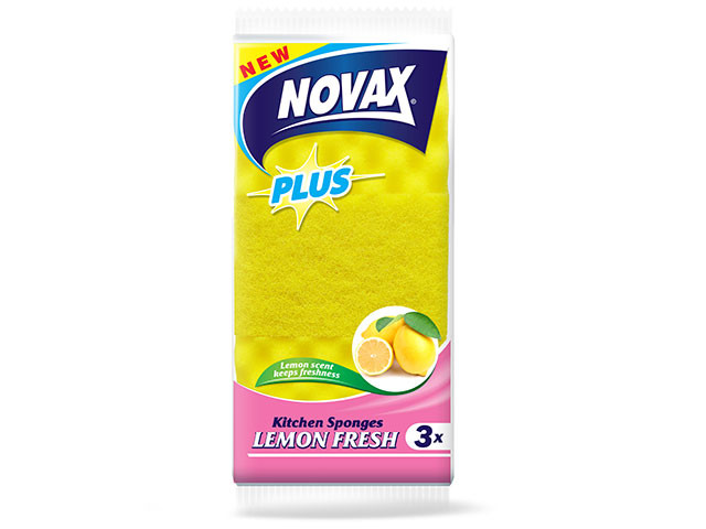 Губки кухонные ароматизированные 3шт NV Plus "NOVAX" - фото 1 - id-p51278041