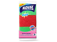 Губки кухонные антибактериальные 3 шт NV Plus "NOVAX"