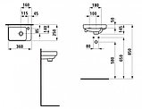 УМЫВАЛЬНИК МИНИ LAUFEN PRO S 360X250, фото 2