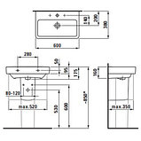 УМЫВАЛЬНИК LAUFEN PRO 600х380, фото 2