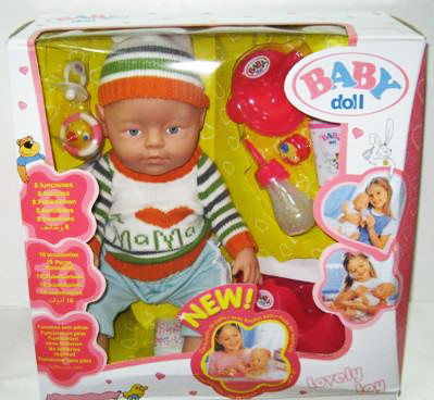 Кукла пупс Baby Doll (Беби долл) аналог Baby Born, 8 функций