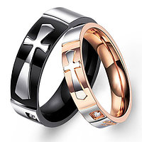 Парные кольца для влюбленных "Неразлучная пара 117" с гравировкой "Чистая любовь"