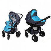 Детская коляска (2в1)Tutis Zippy Sport Plus.Серый -бирюза. Бесплатная доставка.