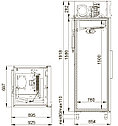 Холодильный шкаф POLAIR -5...+5 c глухой дверью 697х895х2028 на 700л., фото 2