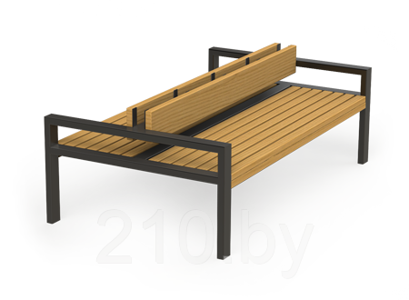 Скамейка двусторонняя со спинкой Модерн 5