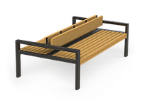 Скамейка двусторонняя со спинкой Модерн 5