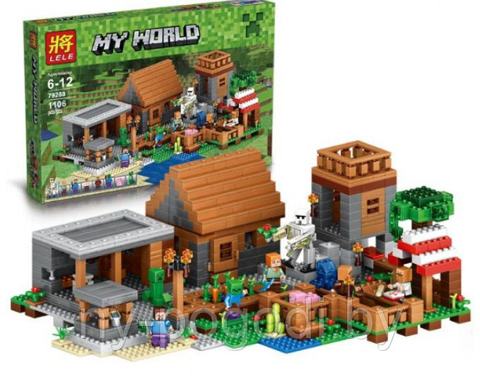 Конструктор Lele 79288 Деревня (аналог Lego Майнкрафт, Minecraft 21128), 1106 дет