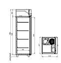 Холодильный шкаф POLAIR -2…+10 нерж.сталь 697х640х2028 на 500л., фото 5