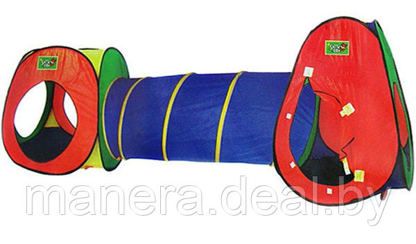 Детская игровая палатка (два домика + тоннель) арт.5015 (Vt) - фото 2 - id-p51407790