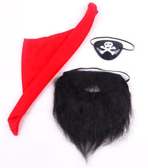 Набор "Пирата" (бандана, борода, повязка на глаз)