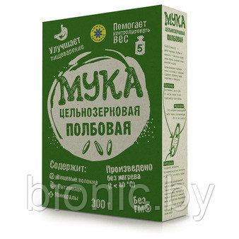 Мука цельнозерновая Полбовая, "Компас Здоровья" 300гр 1/18, фото 2