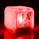 Часы будильник электронные настольные температура календарь 7 цветов свечения, фото 2