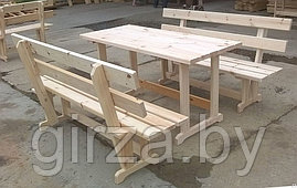 Набор мебели для дачи, сада (1 стол, 2 скамейки)