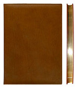 Ежедневник BRUNNEN кожаный,недатированный размер блока 14,5х20,6см, Ля Фонтейн коньяк, серебряный 