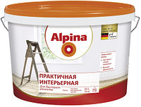 Краска Alpina Практичная интерьерная белая 10 л. (16,4 кг.)