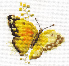 Набор для вышивания крестом «Яркие бабочки. Желтая».