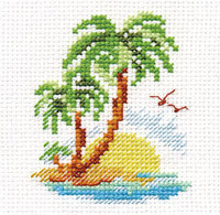 Набор для вышивания крестом «Пальмовый островок».