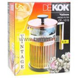 Френч-пресс (чайник пресс-фильтр) DEKOK LUXE 0,8 л арт. CP-1015, фото 4