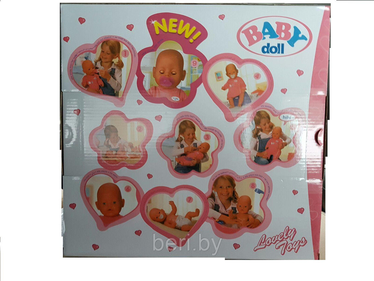Кукла интерактивная Беби Дол (Baby Doll) 9 функций, 9 аксессуаров, аналог Беби Борн (Baby Born) 8001 - фото 9 - id-p51497898