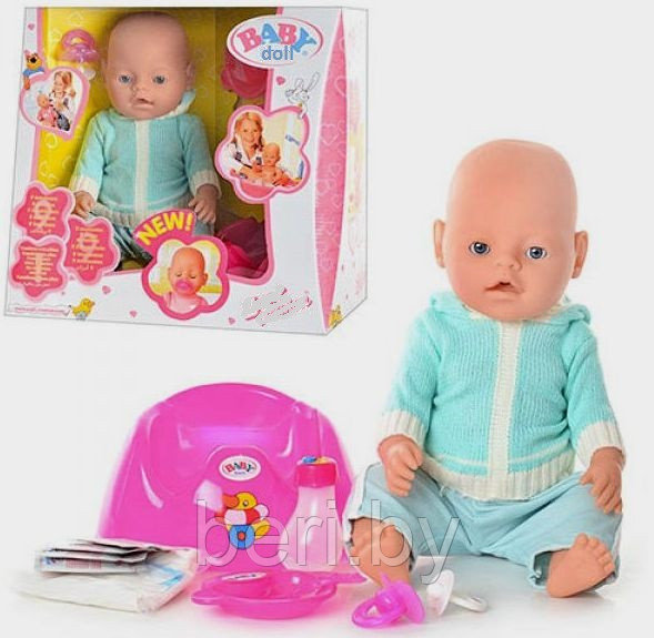 Кукла интерактивная Беби Дол (Baby Doll) 9 функций, 9 аксессуаров, аналог Беби Борн (Baby Born) 8001 - фото 1 - id-p51497898