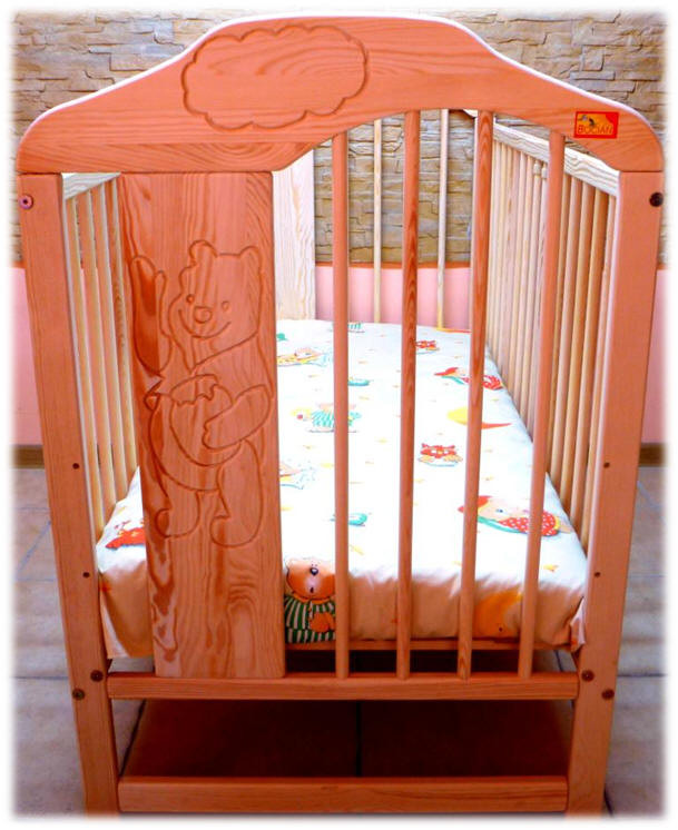 Детская кроватка Bocian Alex 2 колесо/качалка тик - фото 2 - id-p48046904