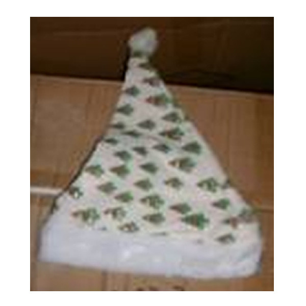 Колпак новогодний "Дед Мороз" белый, с елками - фото 1 - id-p51520368
