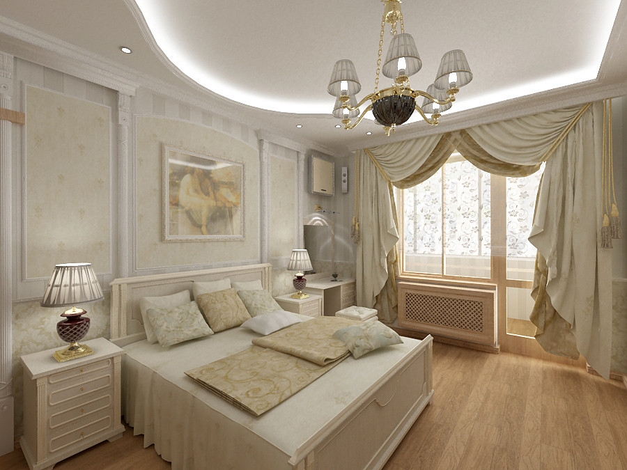 Дизайн интерьера спальной комнаты - фото 1 - id-p51534852