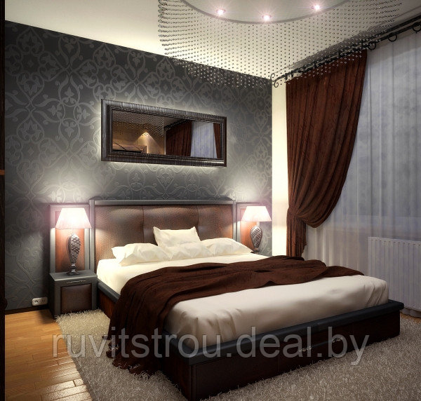 Дизайн интерьера спальной комнаты - фото 6 - id-p51534852
