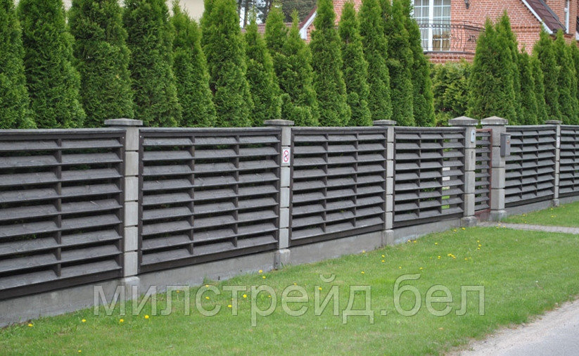 Забор жалюзи металлический, фото 1