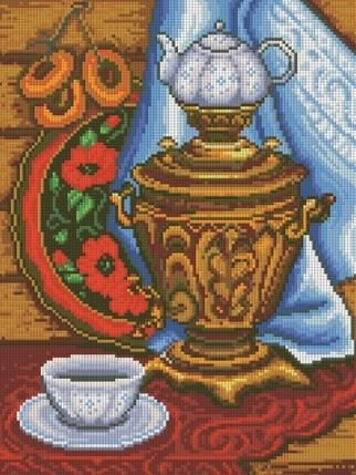 Картина стразами "Русское чаепитие"